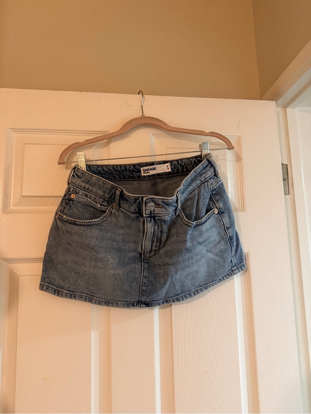 Garage Light Blue Denim Mini Skort